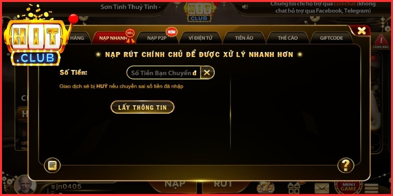 Giới thiệu về hệ thống nạp rút tiền Hitclub